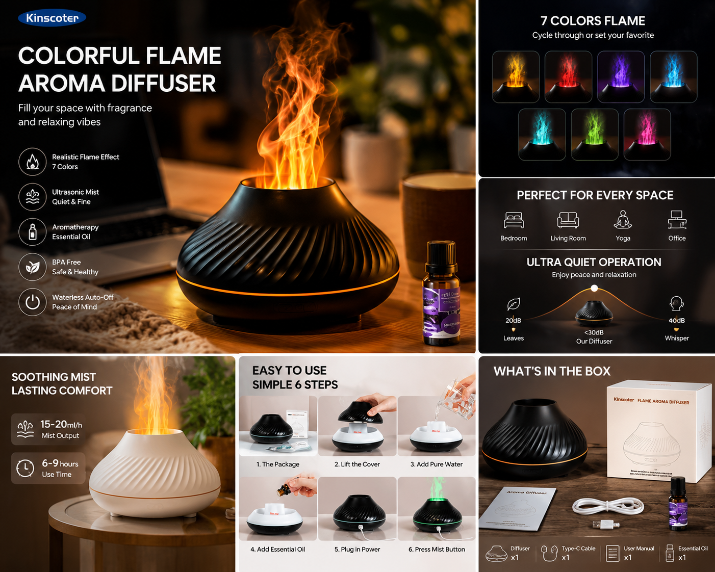 Desktop Volcano Diffuser for Relaxing Home Decor
