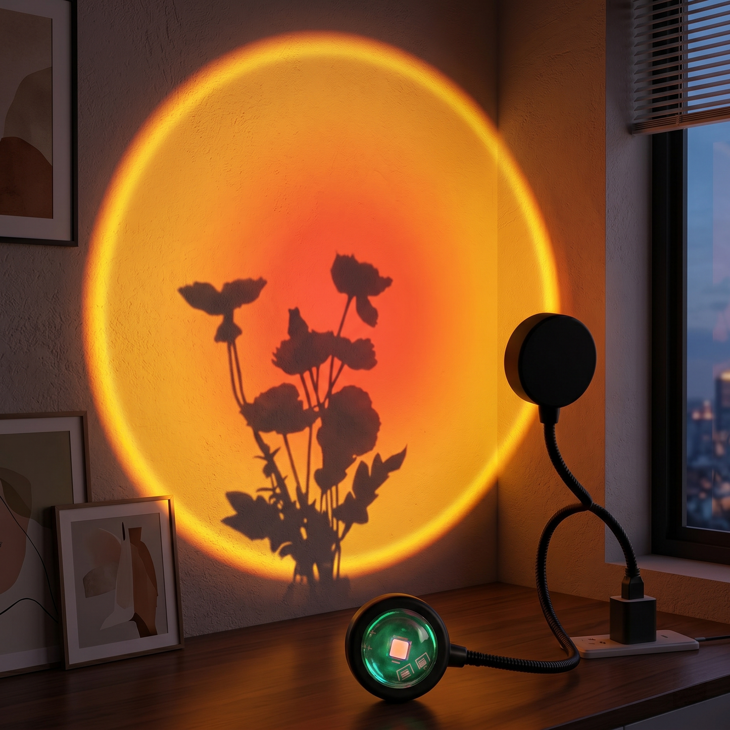 USB Sunset Lamp for Bedroom Mood Lighting